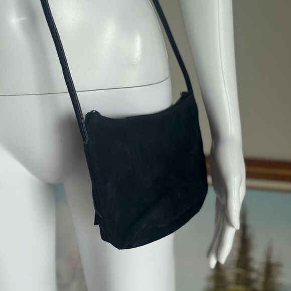 vintage mini black suede fringe crossbody bag - Picture 8 of 12